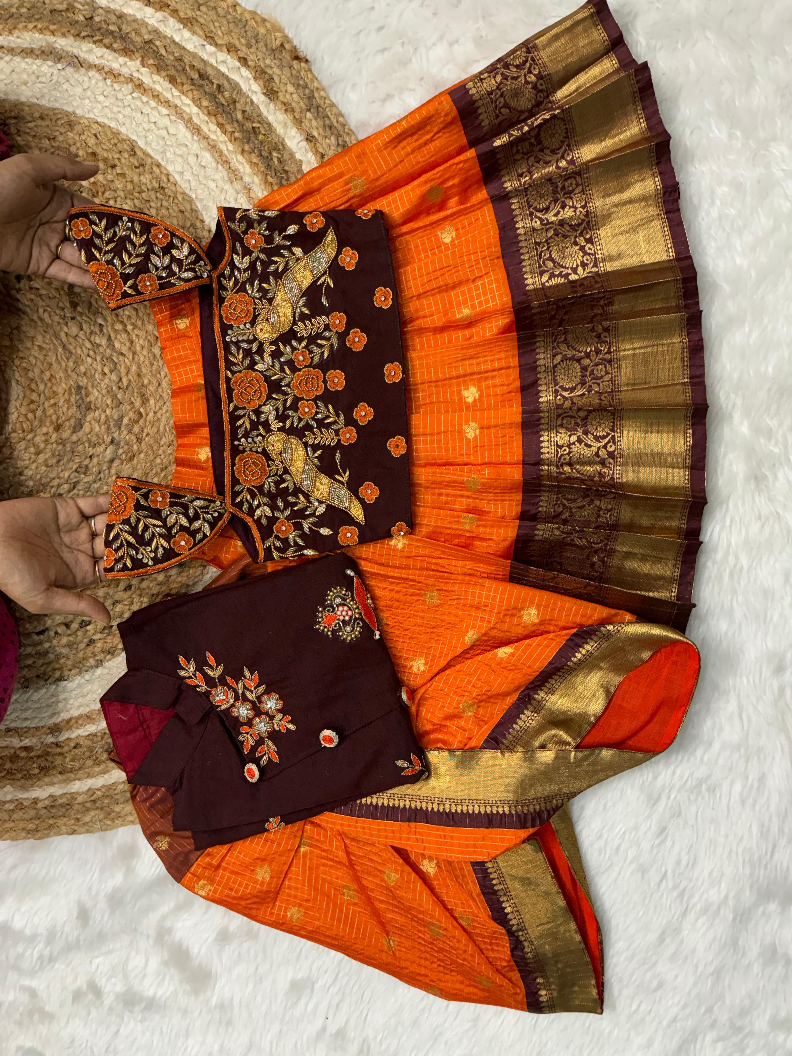 Kids Brother Sister Combo Set – Maggam Work Festive Ethnic Wear
