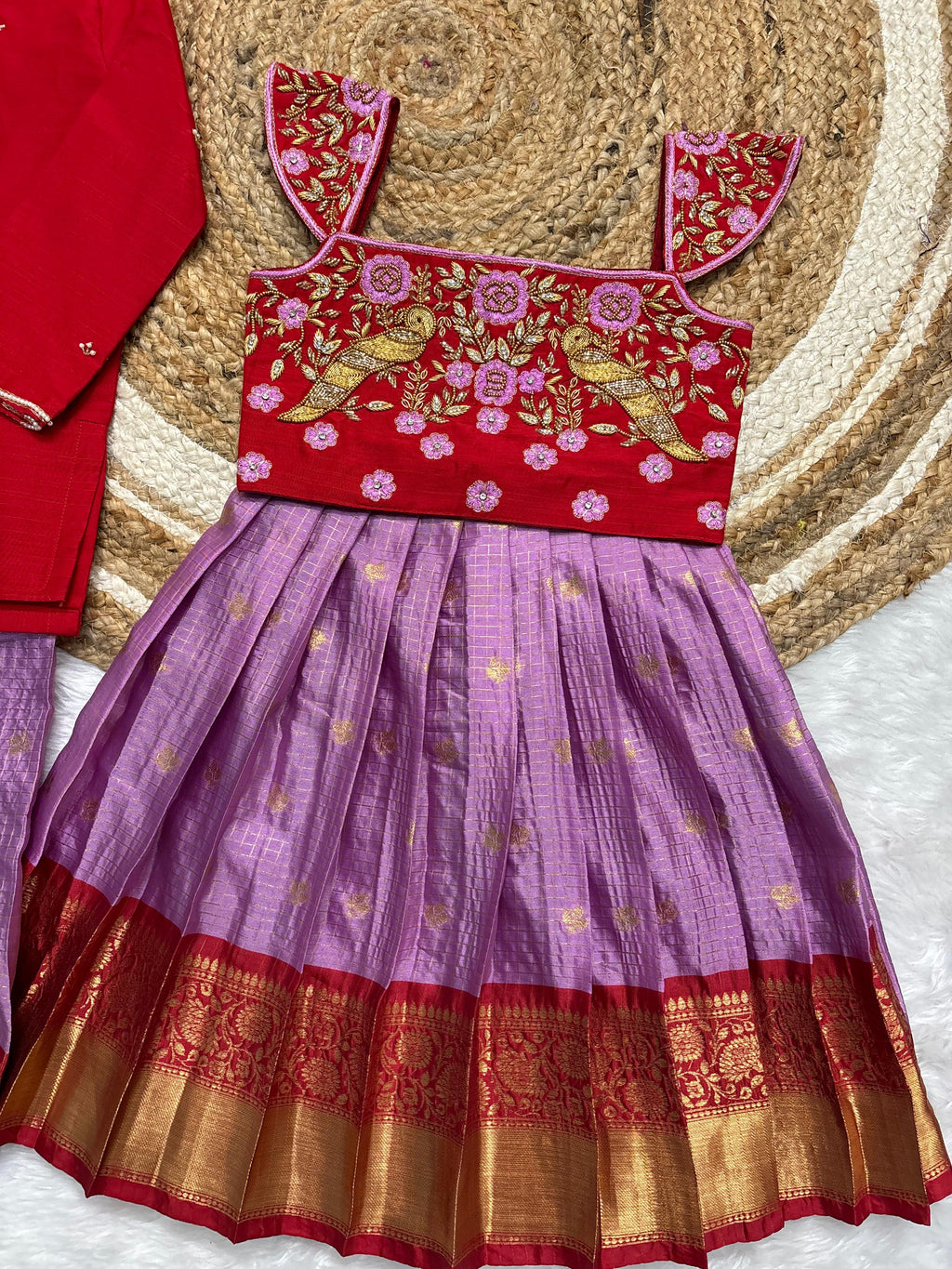Kids Brother Sister Combo Set – Maggam Work Festive Ethnic Wear