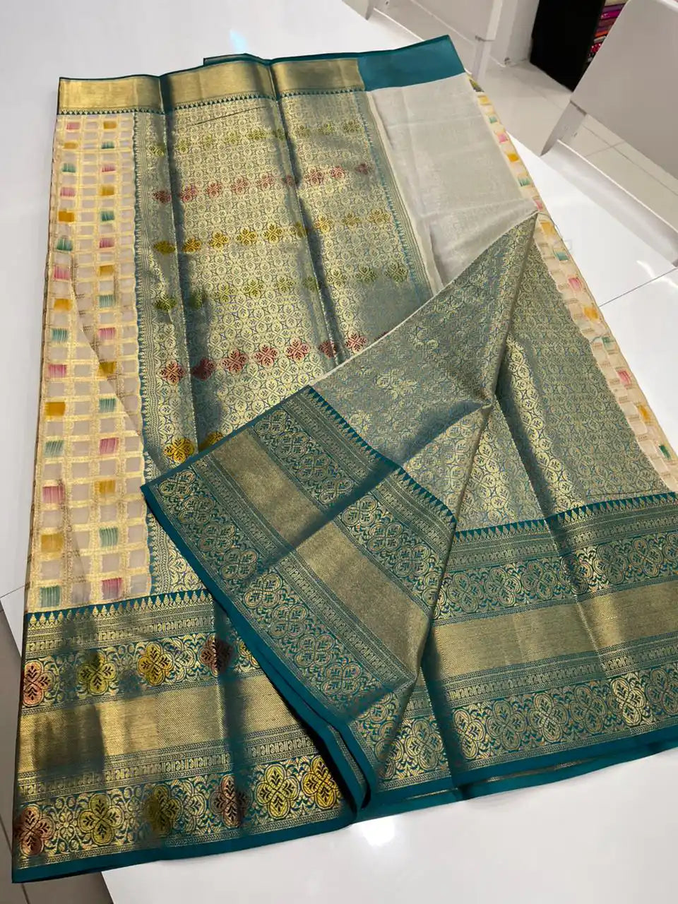 Banarasi semi-mulberry silk saree