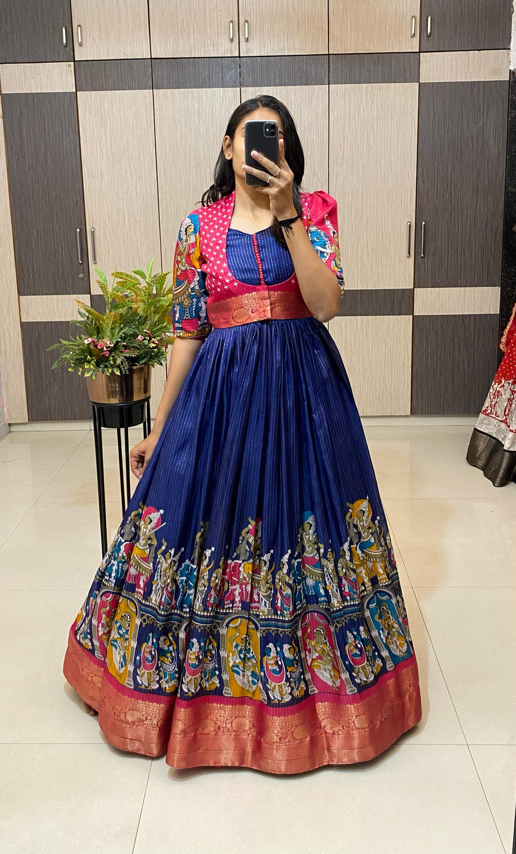 Dola silk long gown