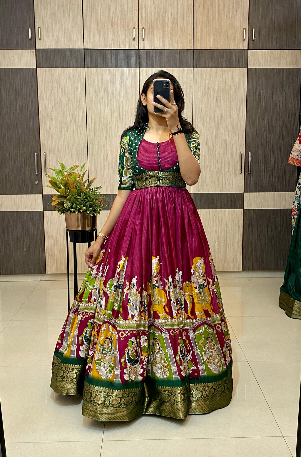 Dola silk long gown