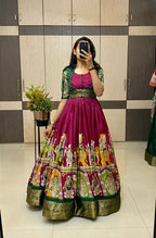 Dola silk long gown