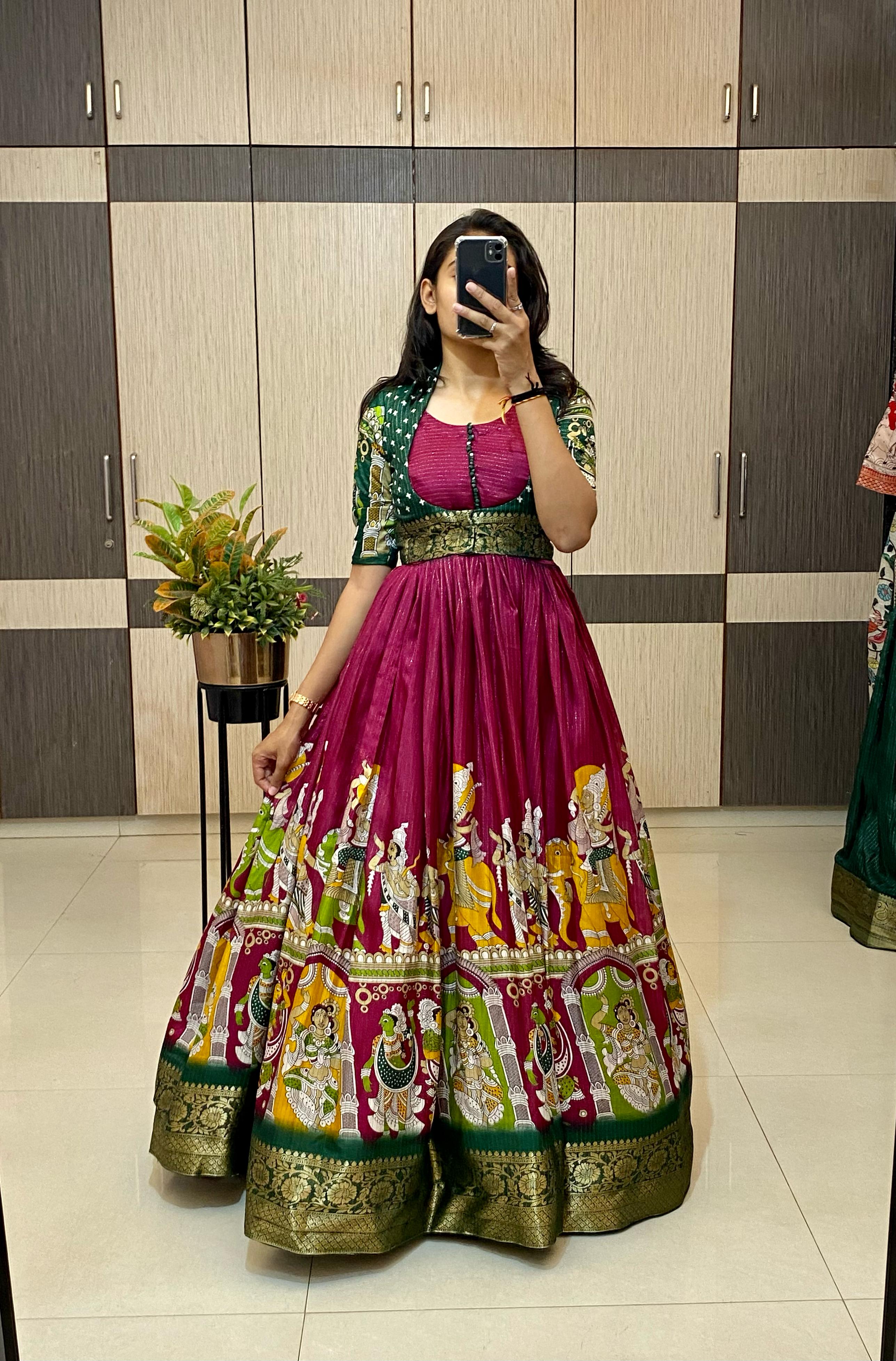 Dola silk long gown