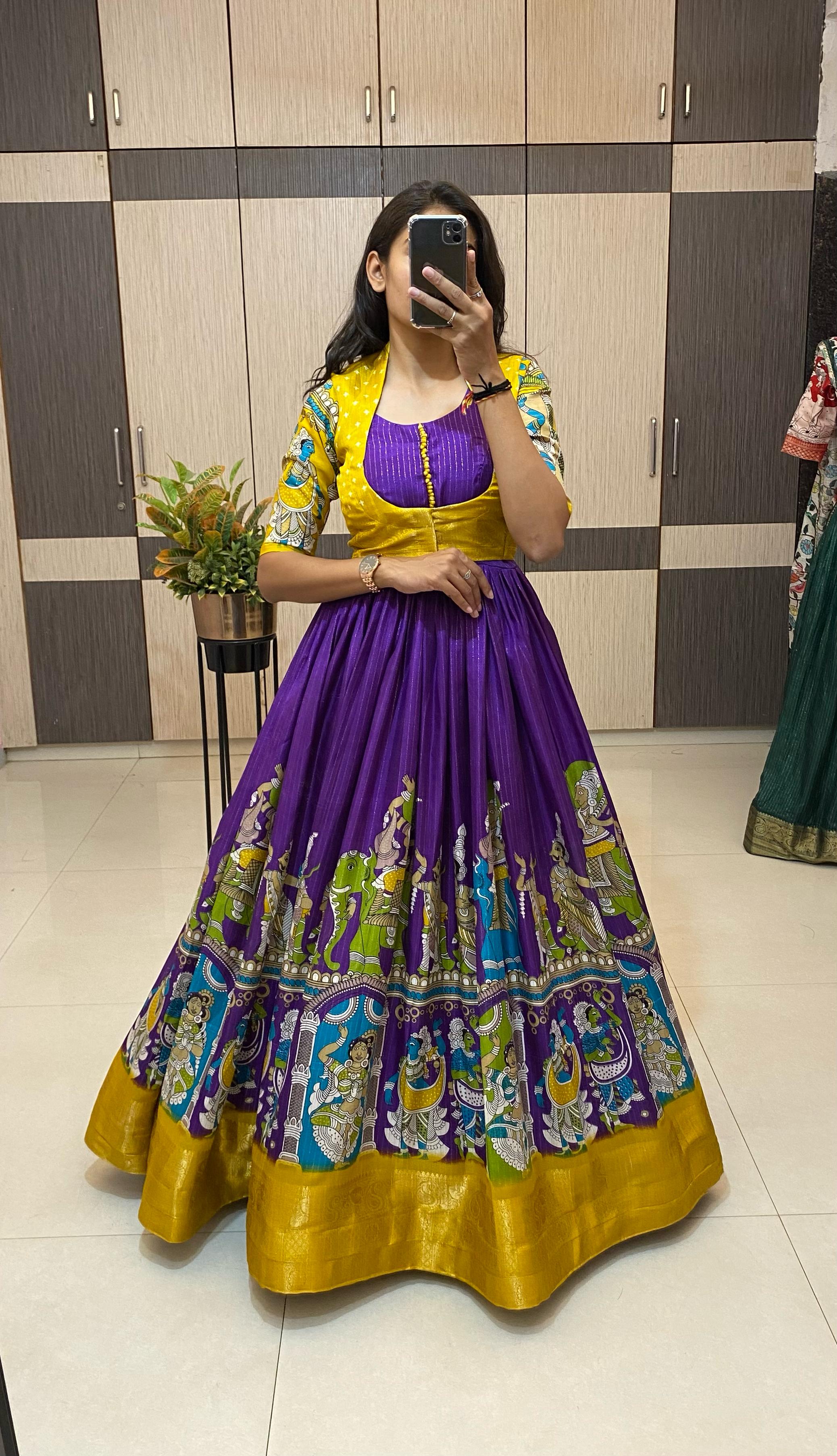 Dola silk long gown