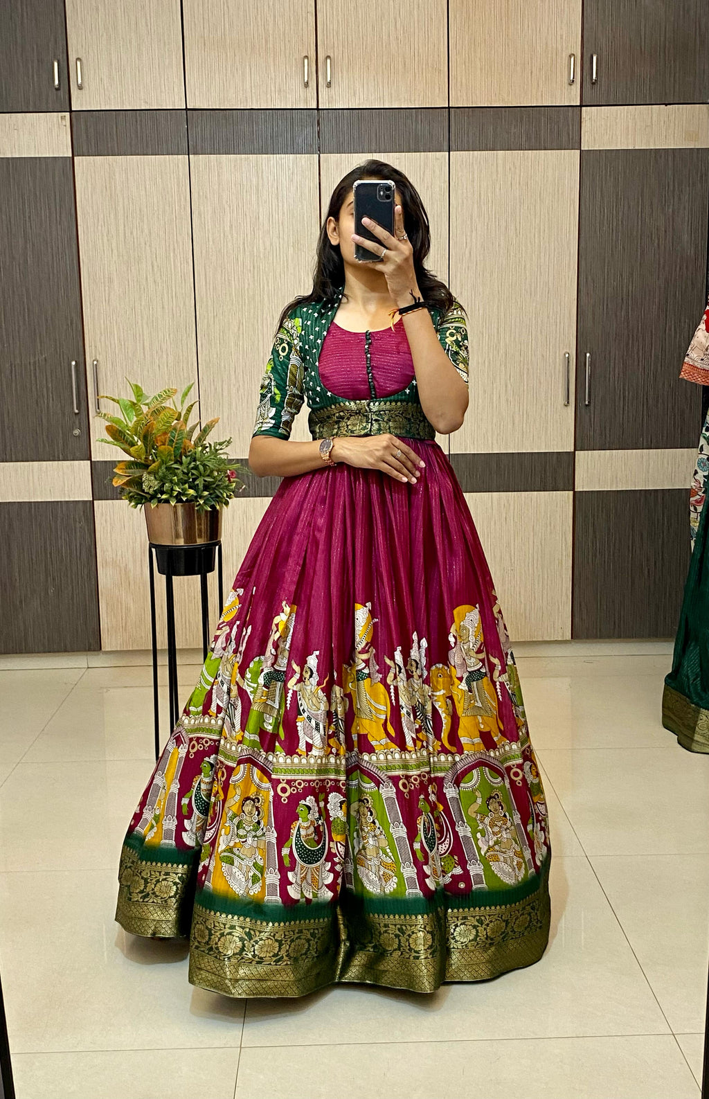Dola silk long gown