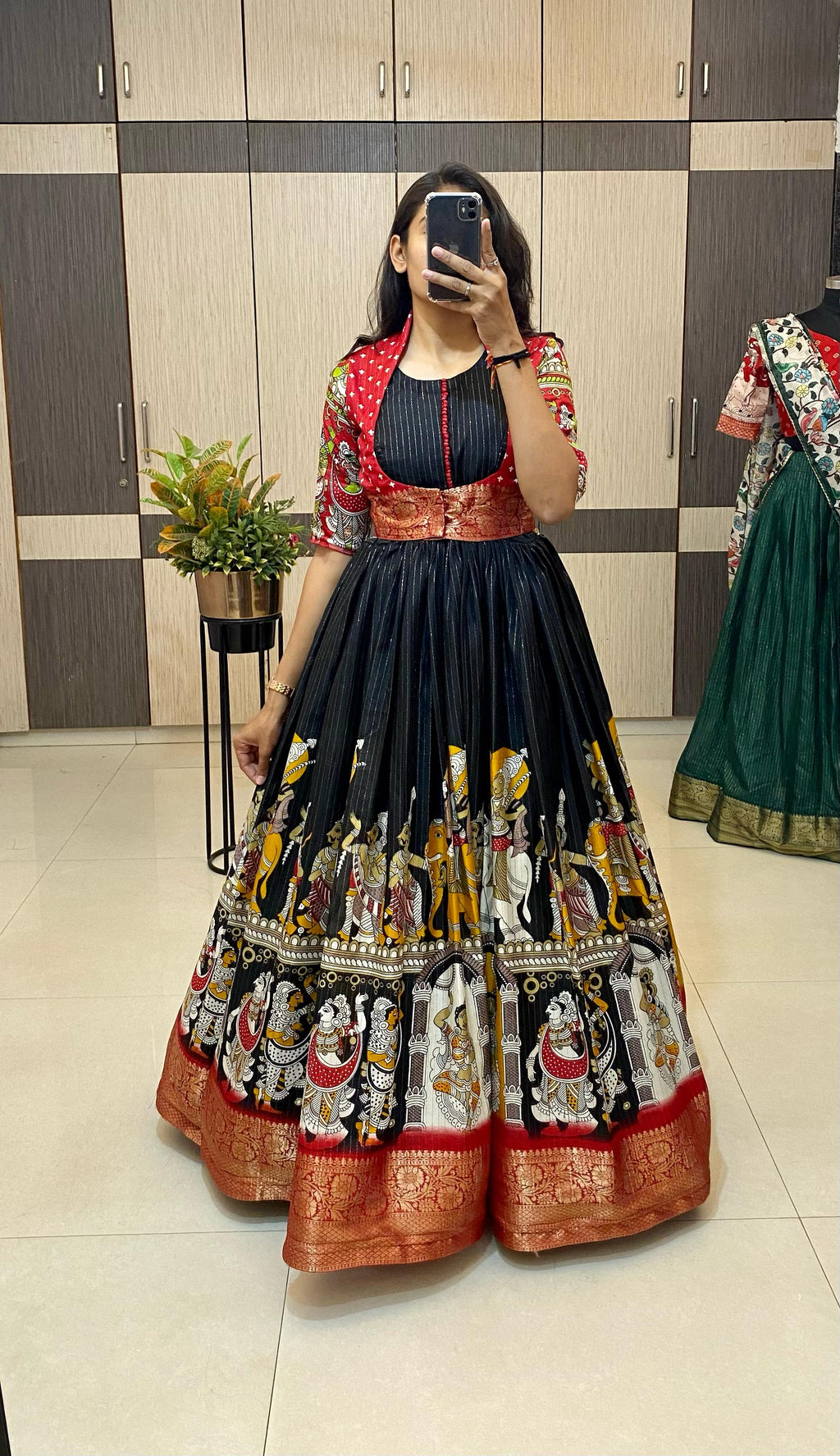 Dola silk long gown