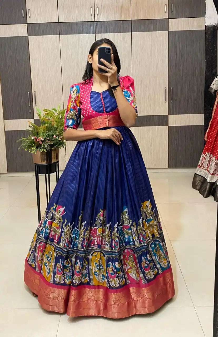 Dola silk long gown