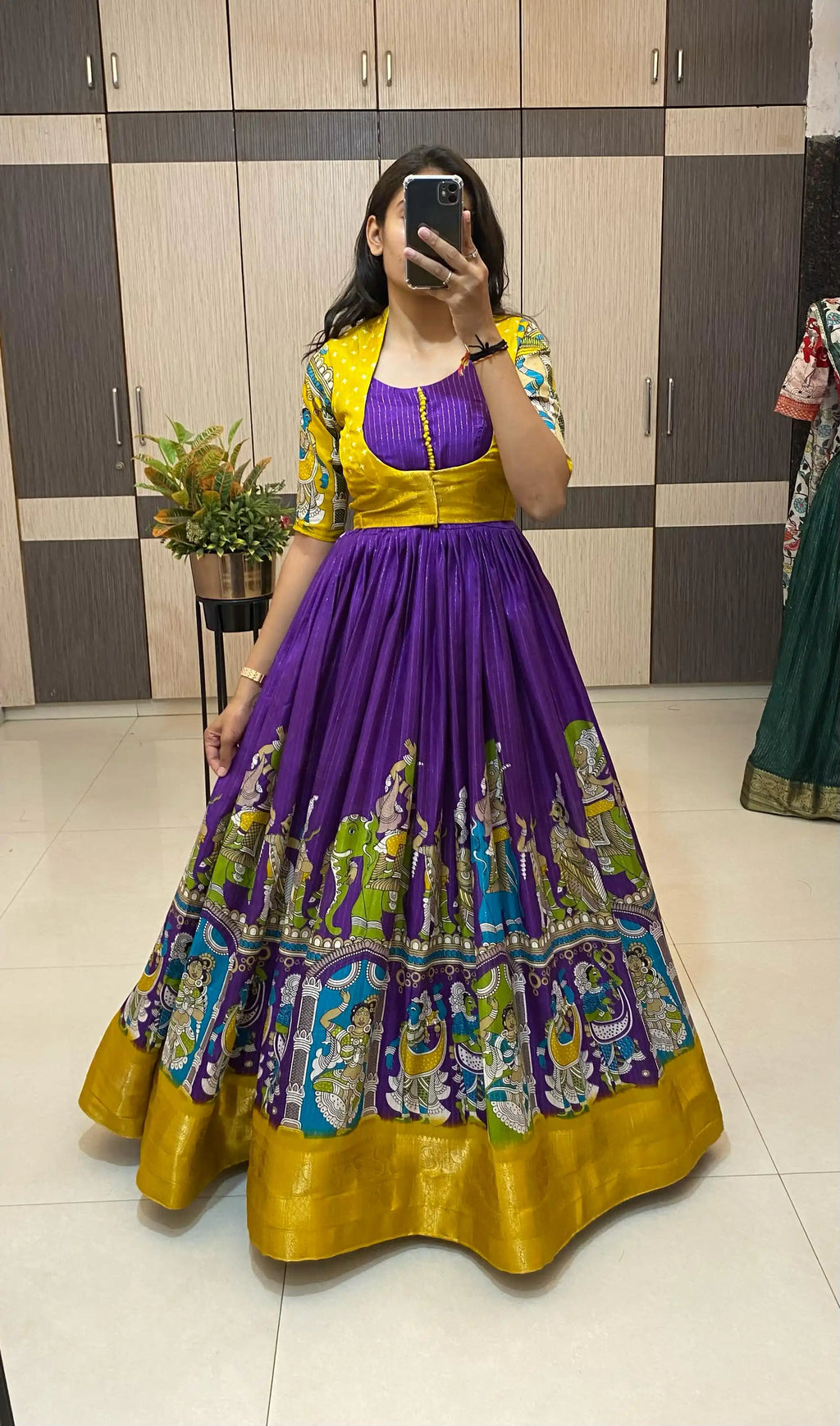 Dola silk long gown