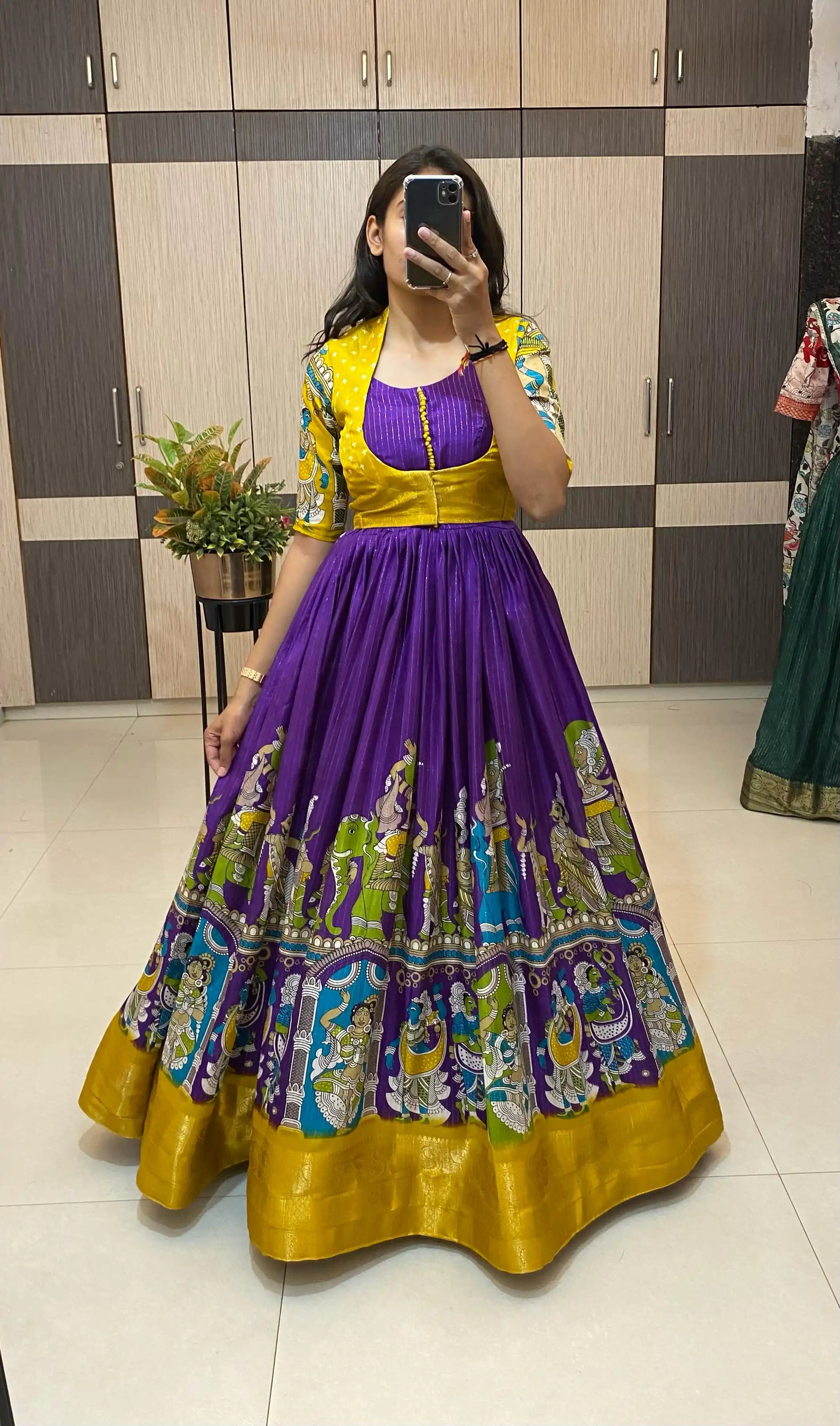 Dola silk long gown