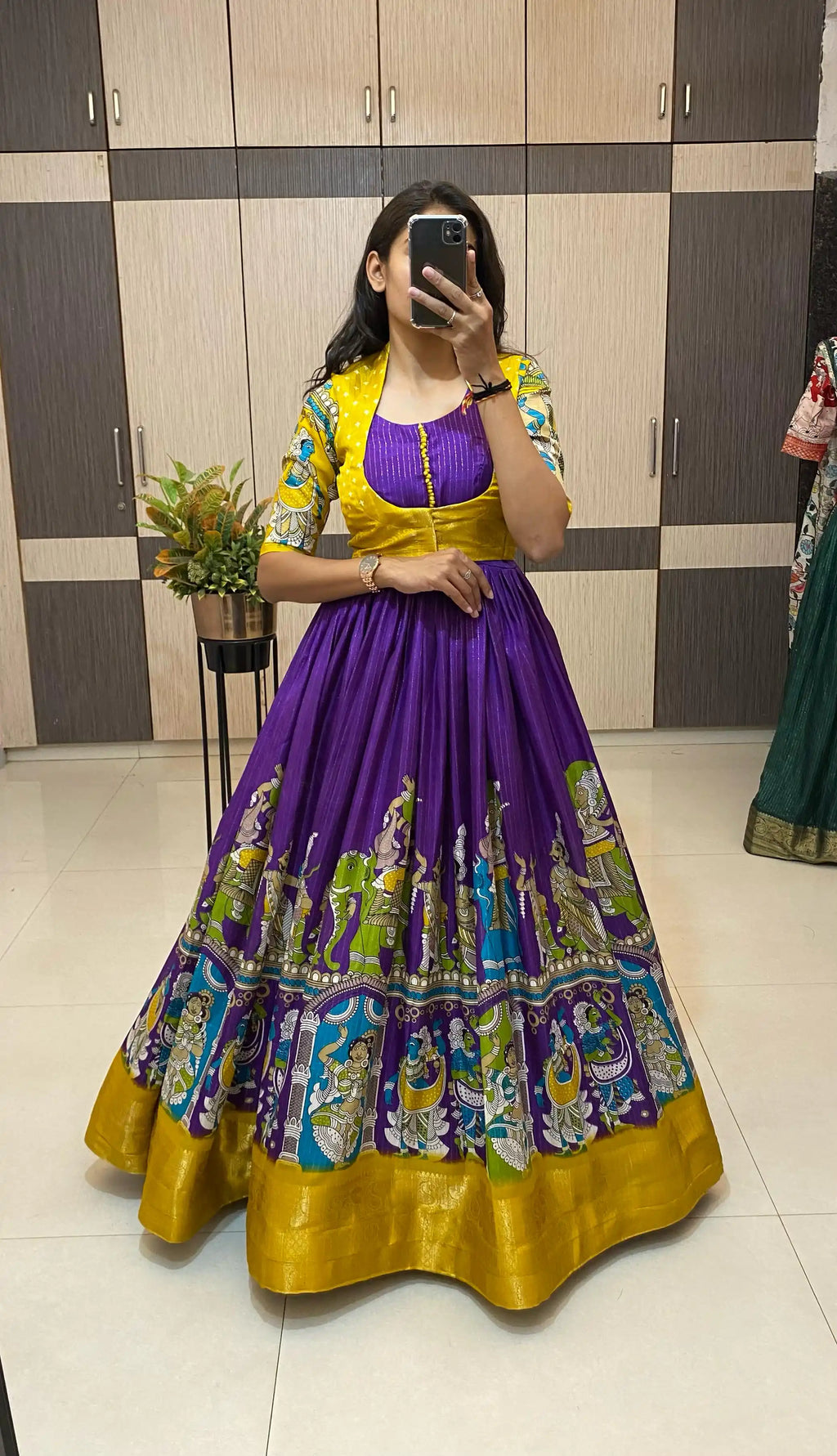 Dola silk long gown