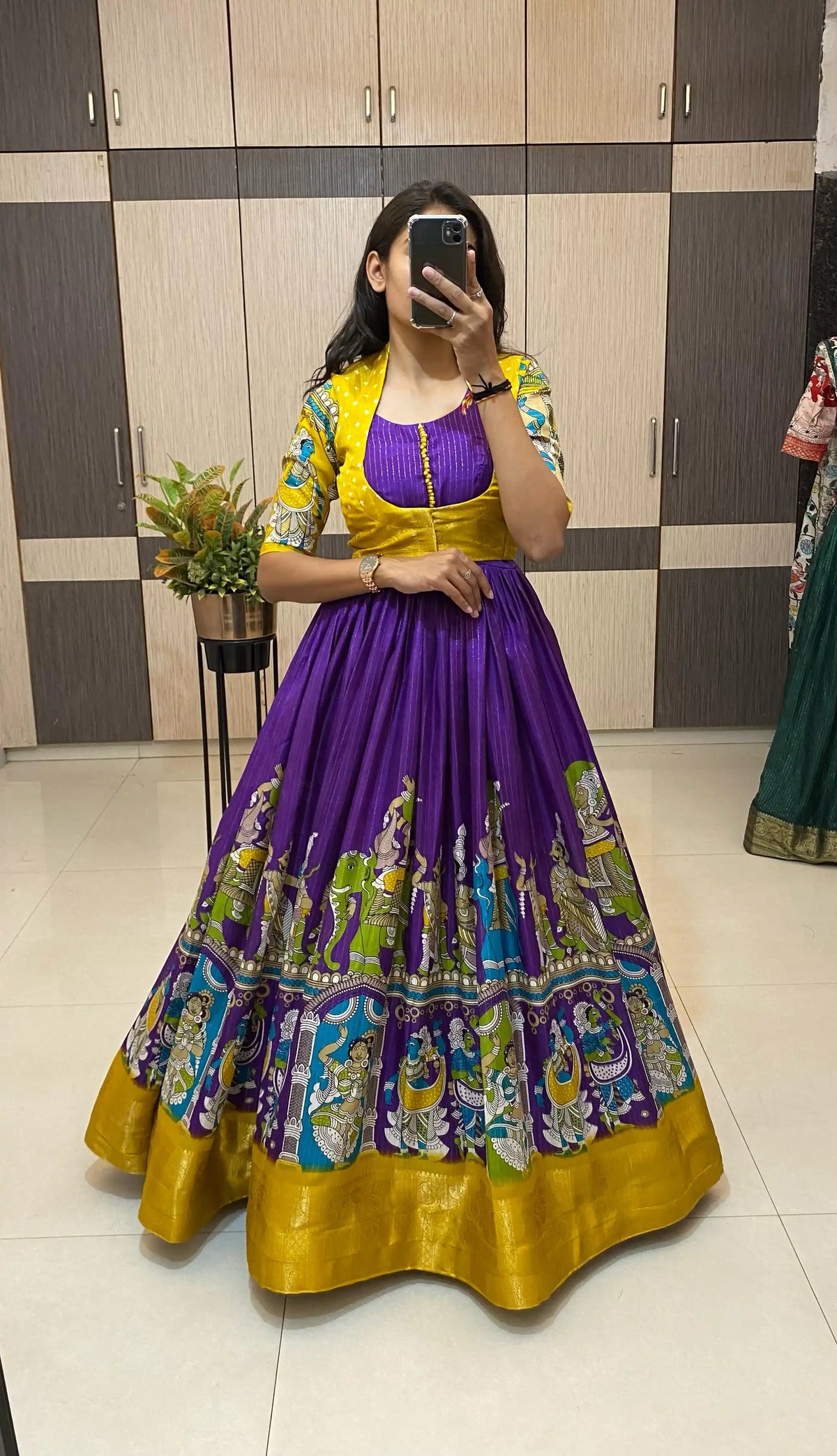 Dola silk long gown