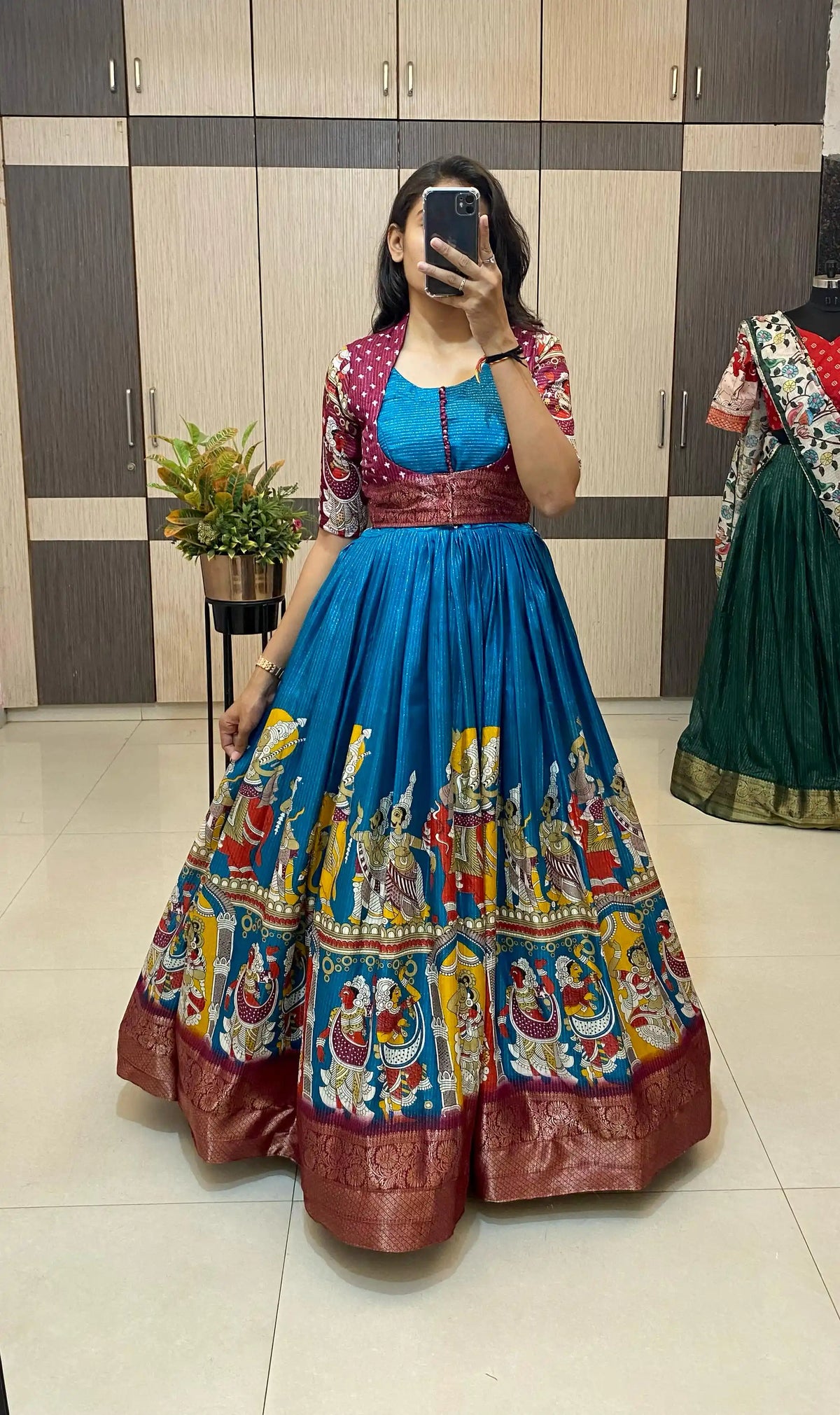 Dola silk long gown