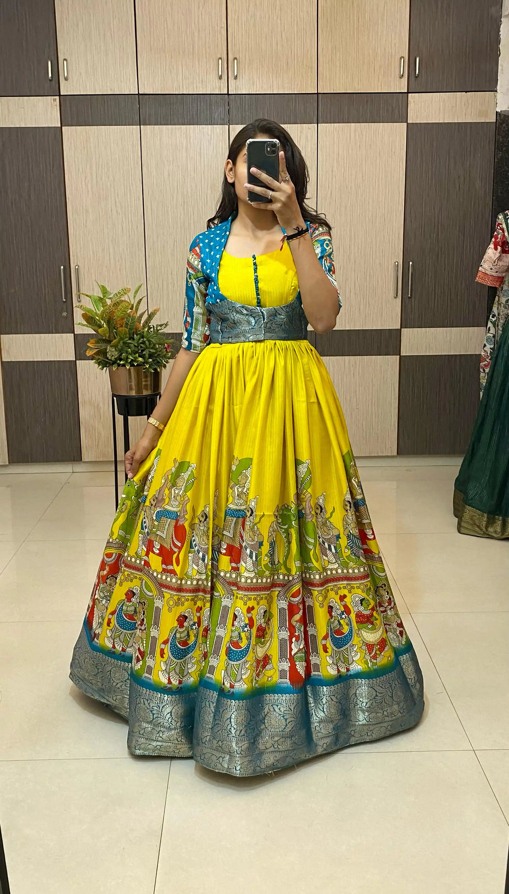 Dola silk long gown