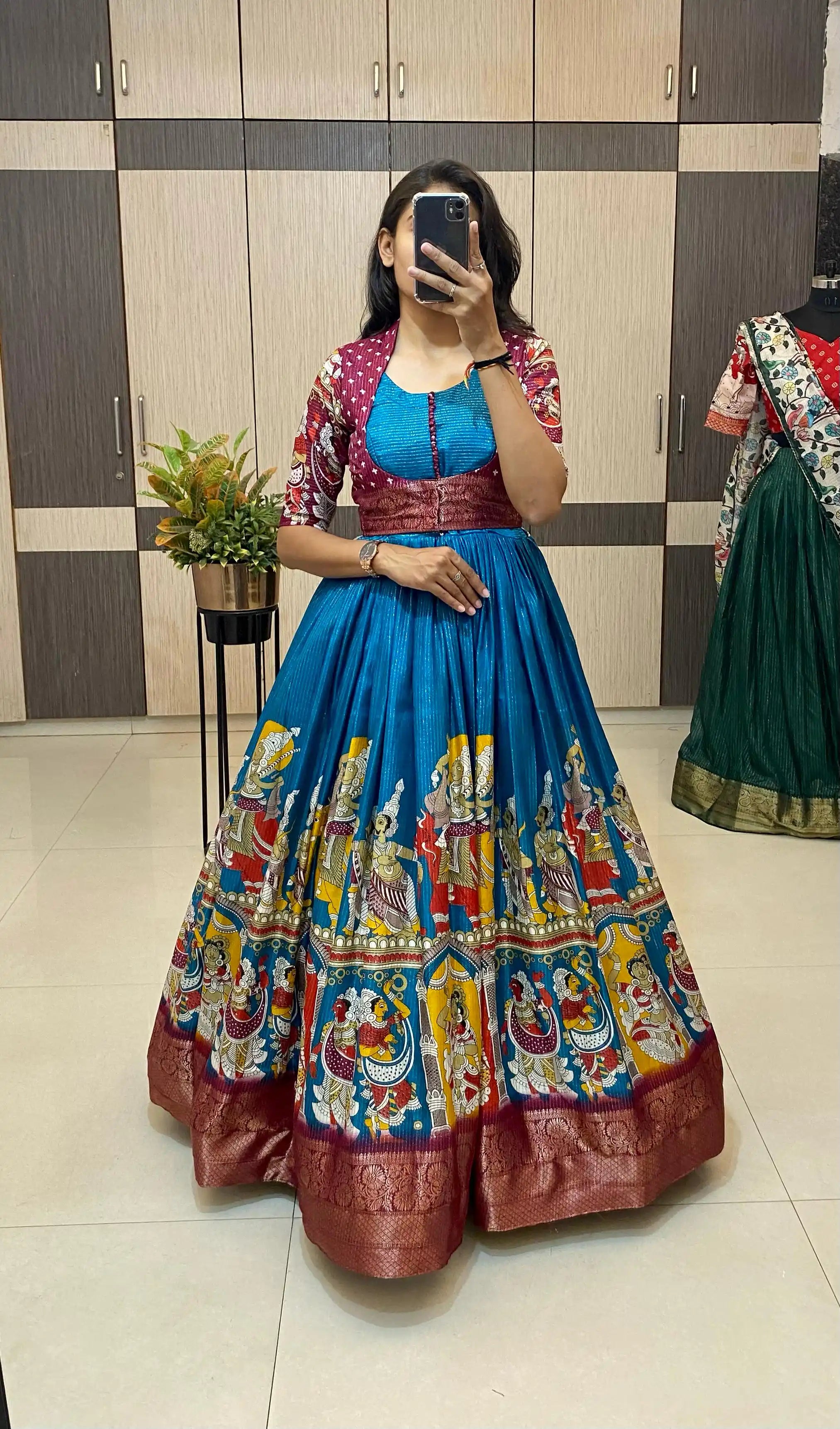 Dola silk long gown
