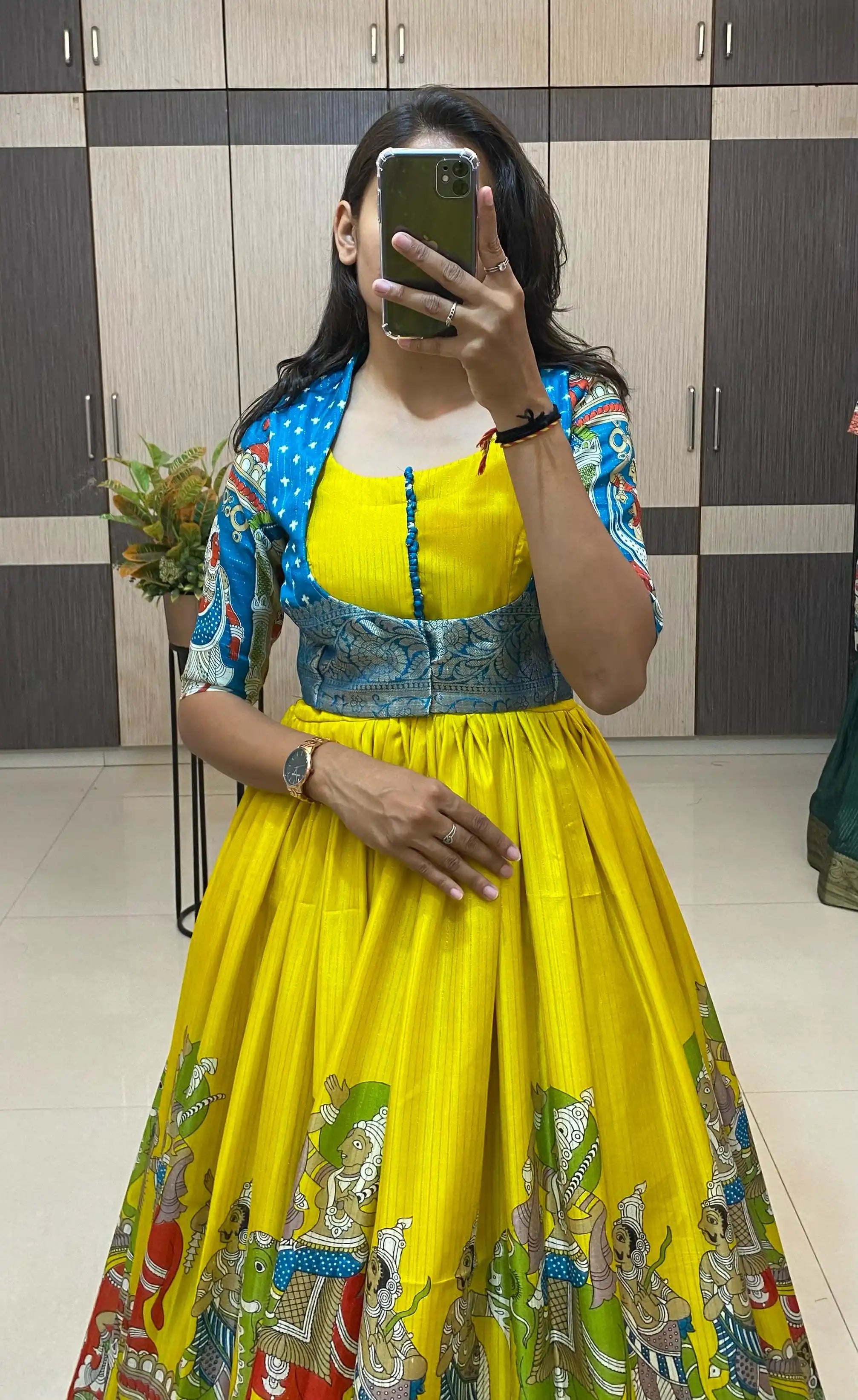 Dola silk long gown