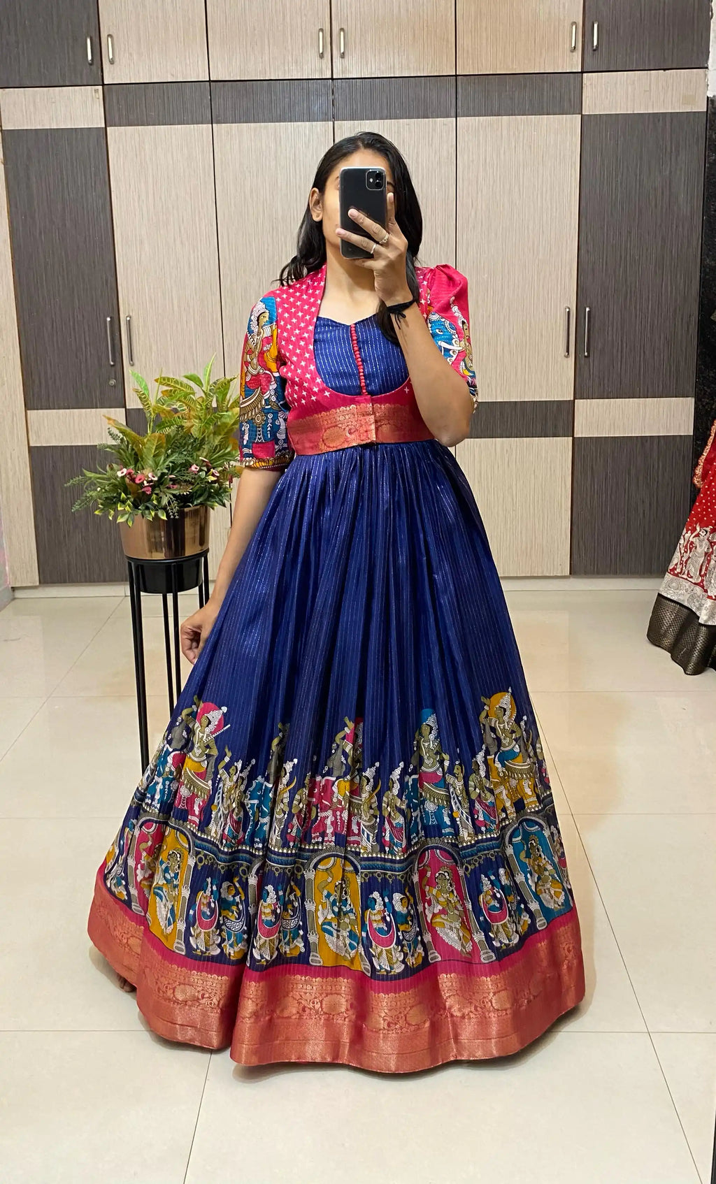 Dola silk long gown