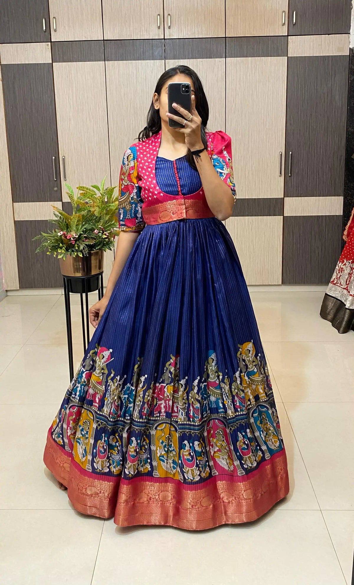 Dola silk long gown