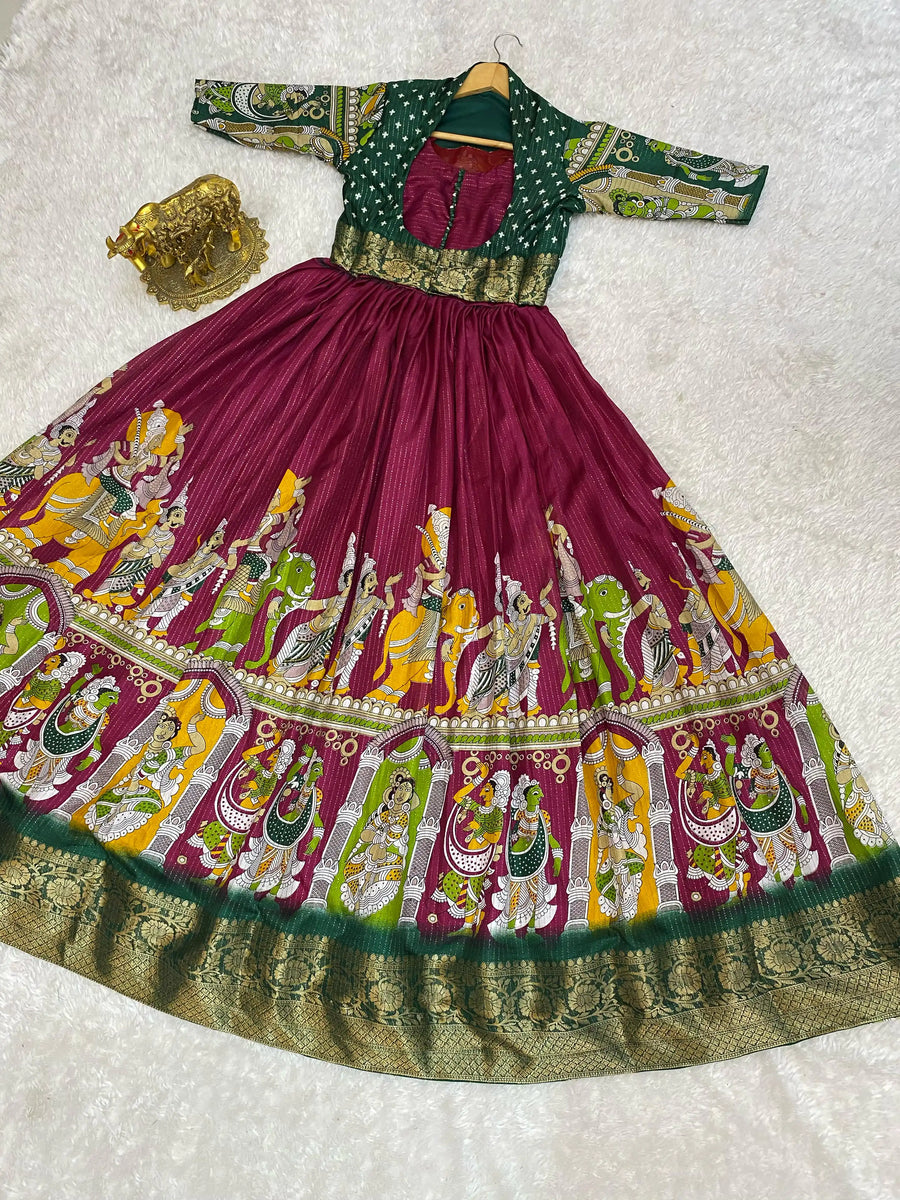Dola silk long gown