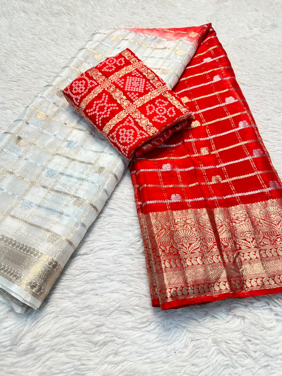 Pure chinon saree