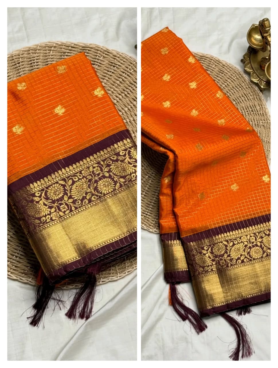 Semi kanchi saree