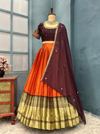 Kanjivaram silk lehenga