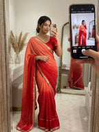 Viscose georgette saree