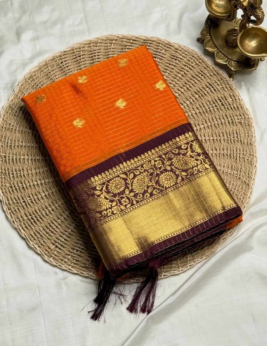 Semi kanchi saree