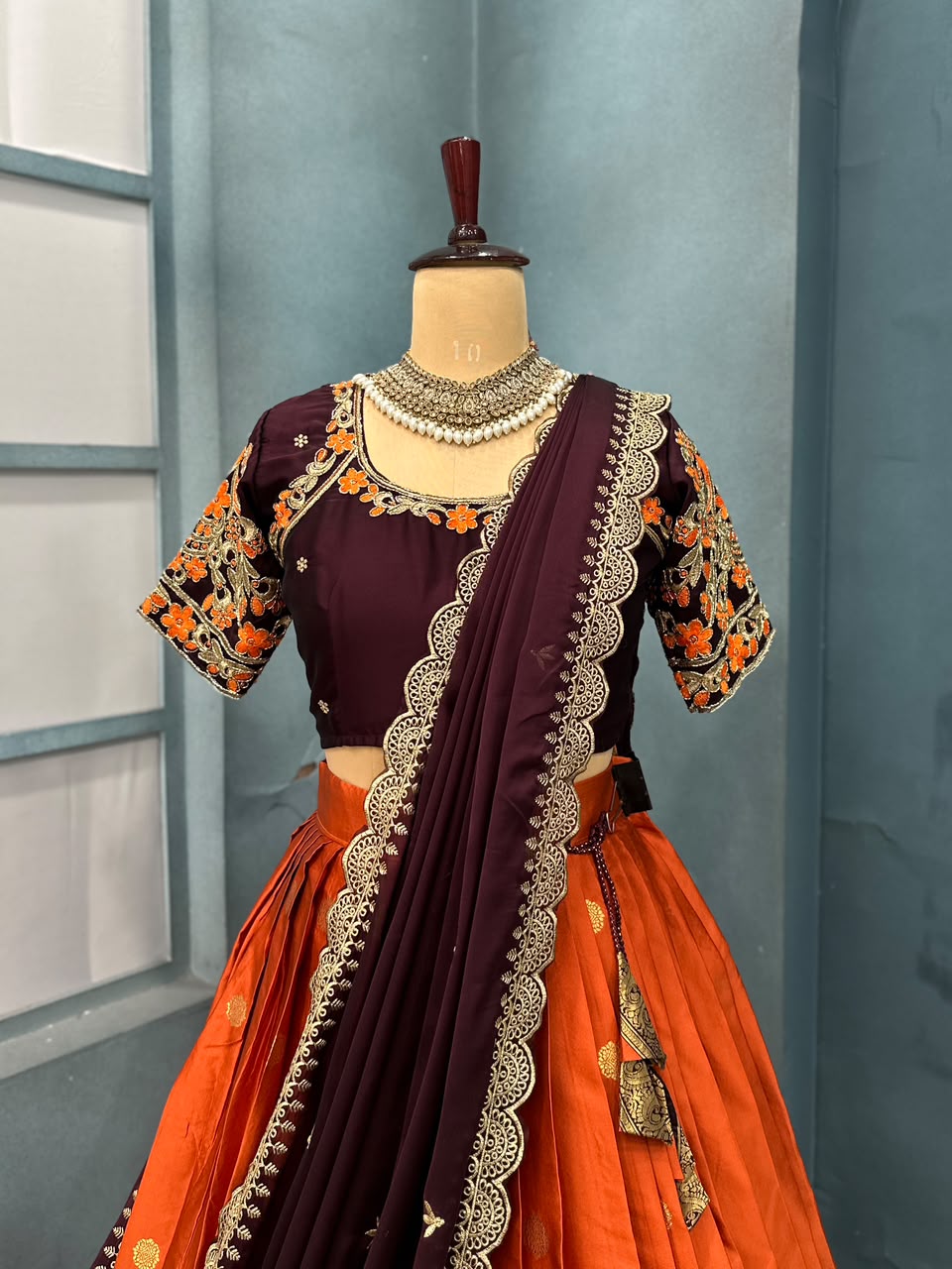 Kanjivaram silk lehenga