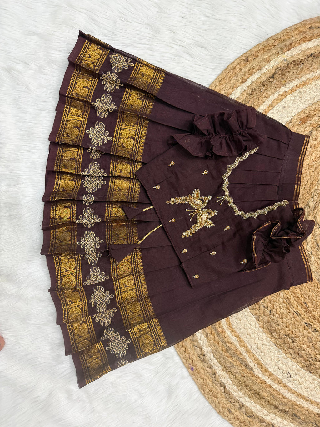Chettinad cotton crop top