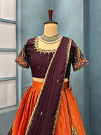 Kanjivaram silk lehenga