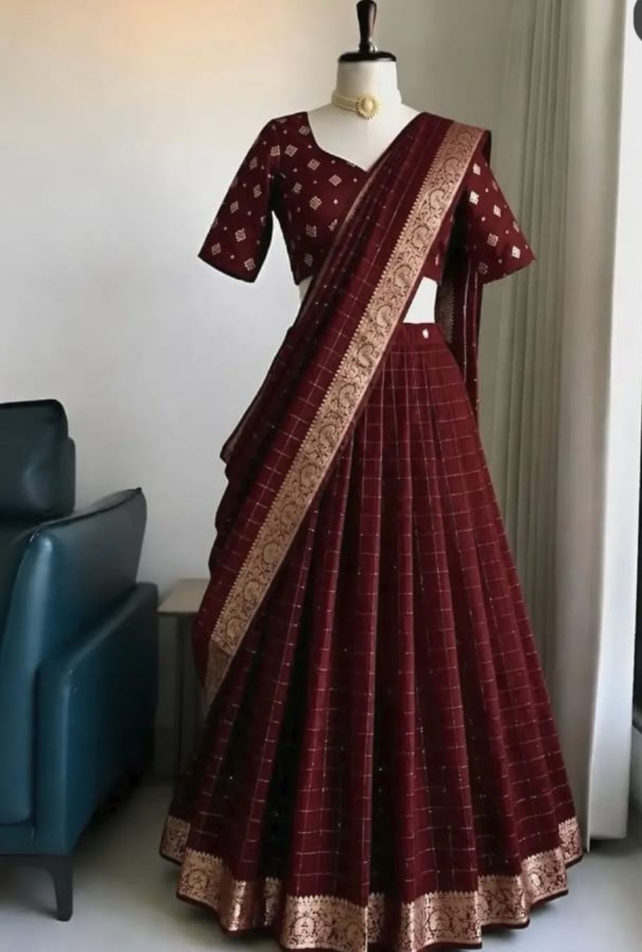 Viscose georgette lehenga