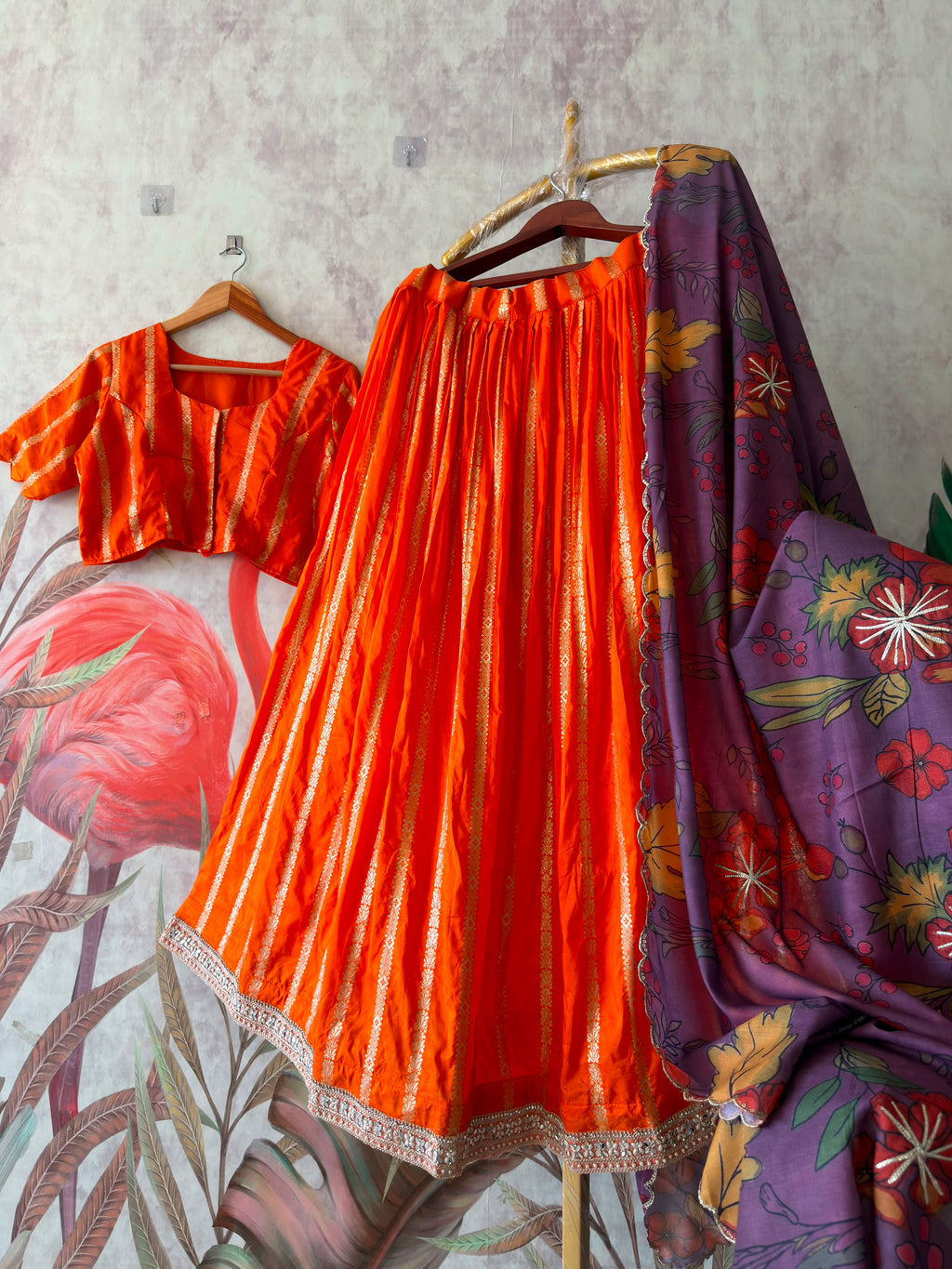 Strips lehenga