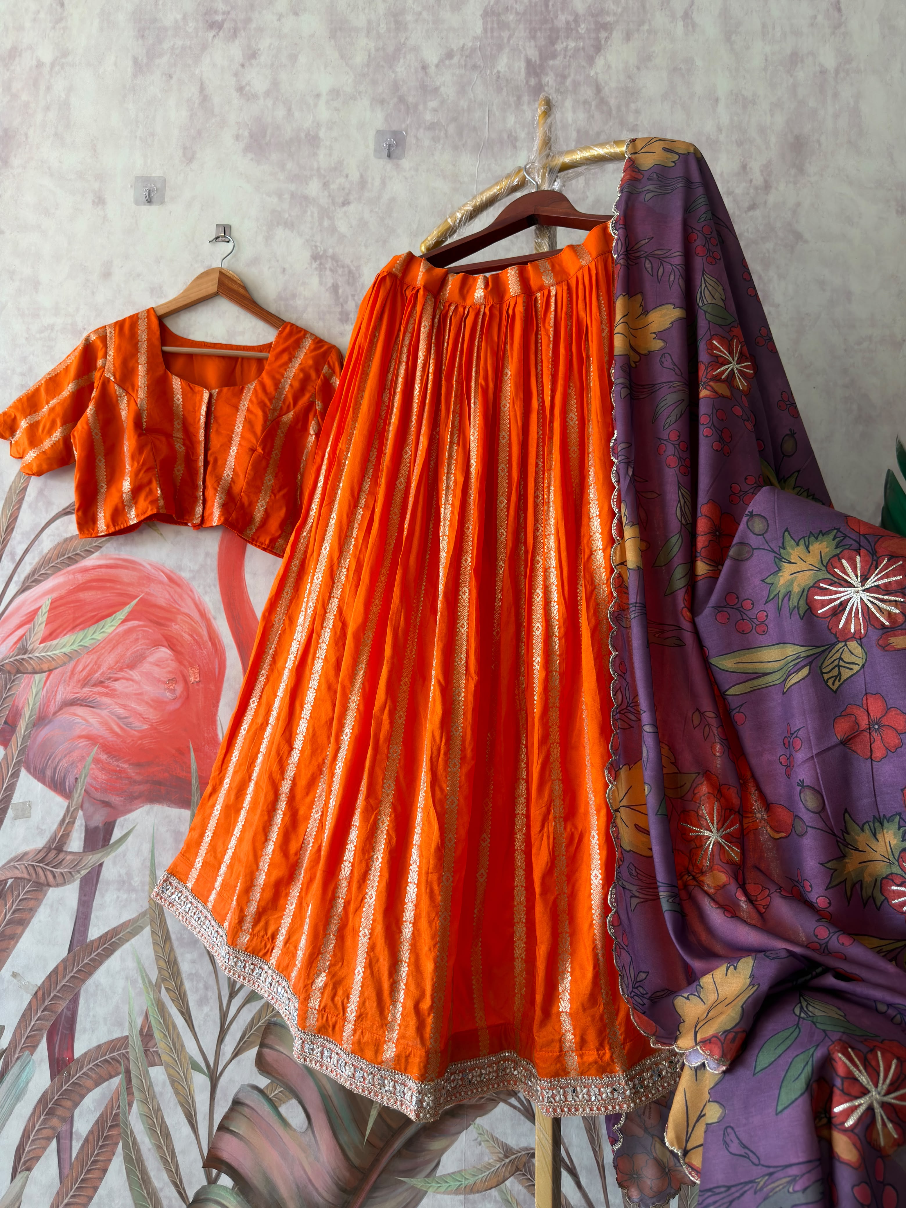 Strips lehenga