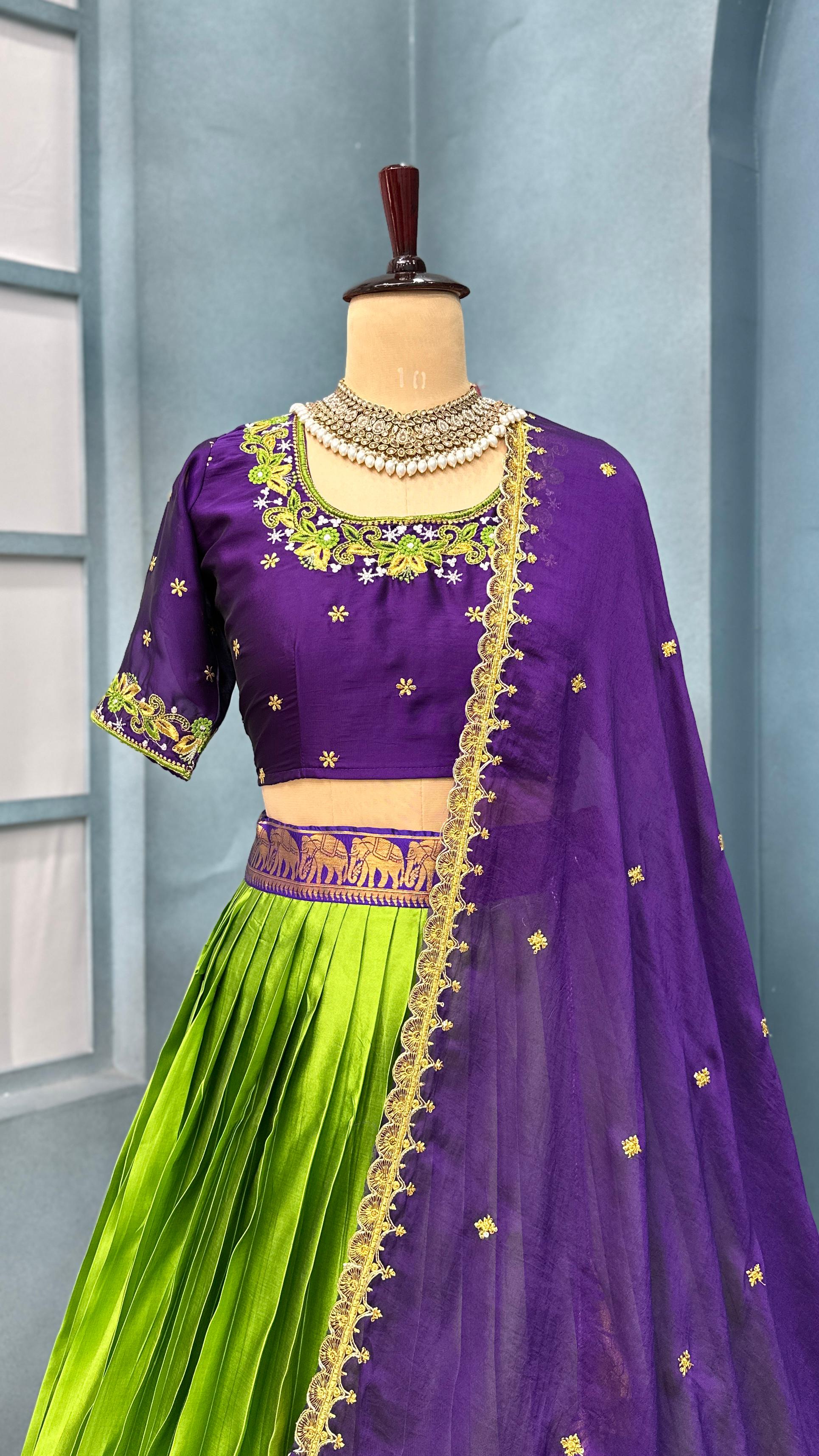 Kanjivaram silk lehenga