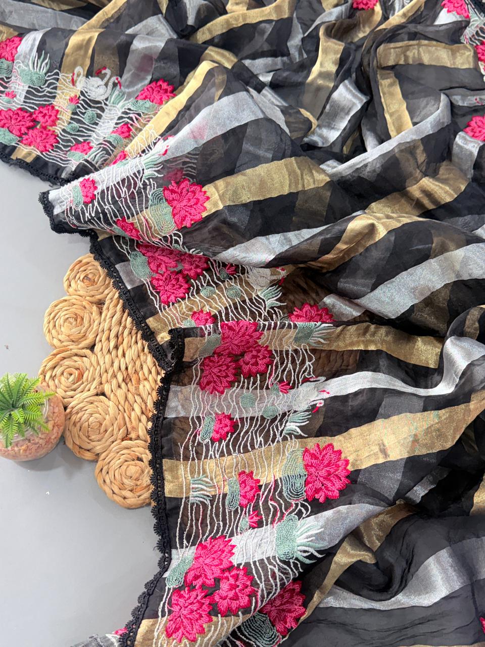 Soft organza saree