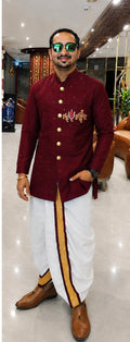 Raw silk kurta