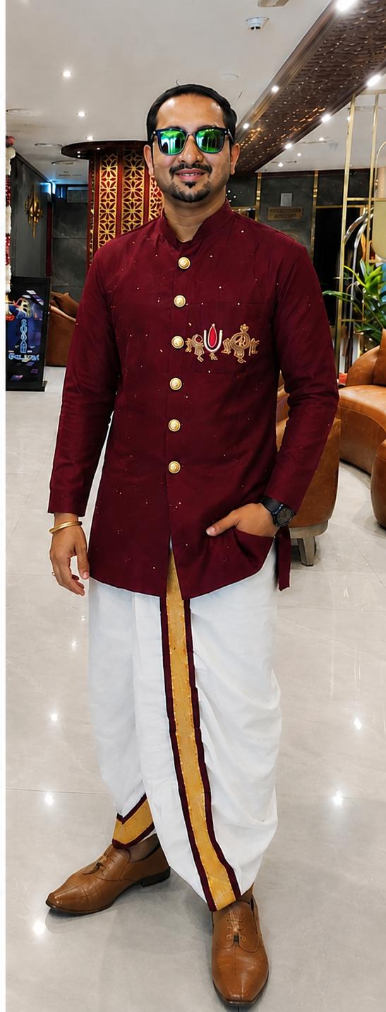 Raw silk kurta