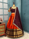 Kanjivaram silk lehenga