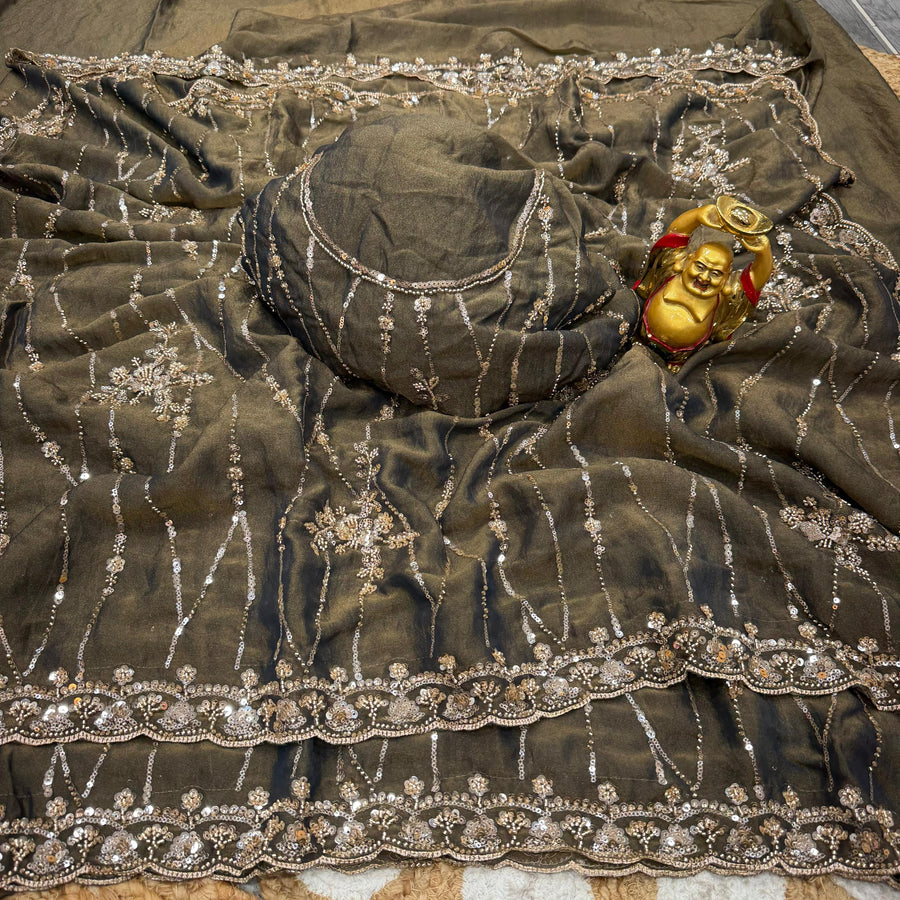 Pure nc moss sarees