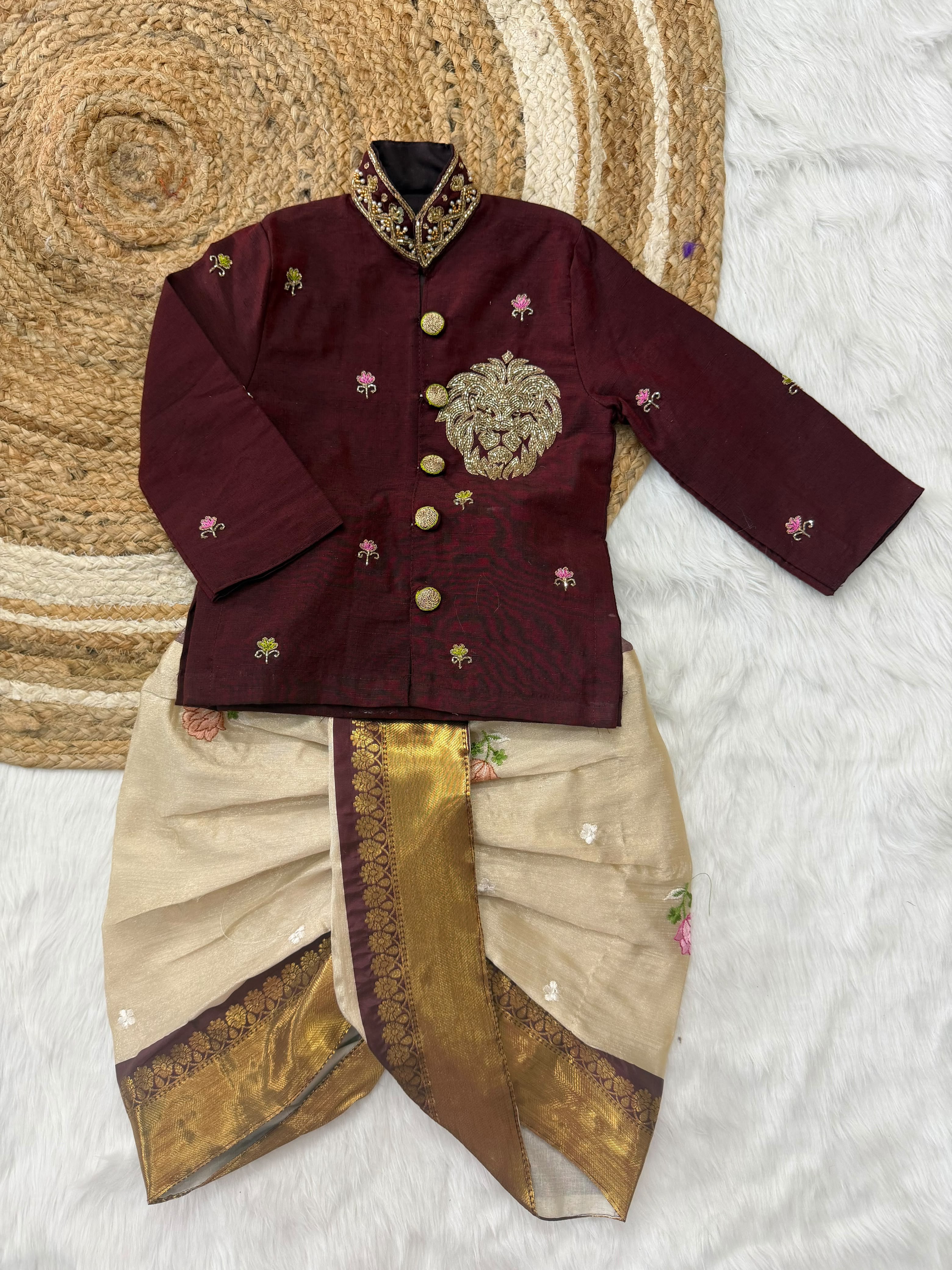 Kids kurta with dhoti set
