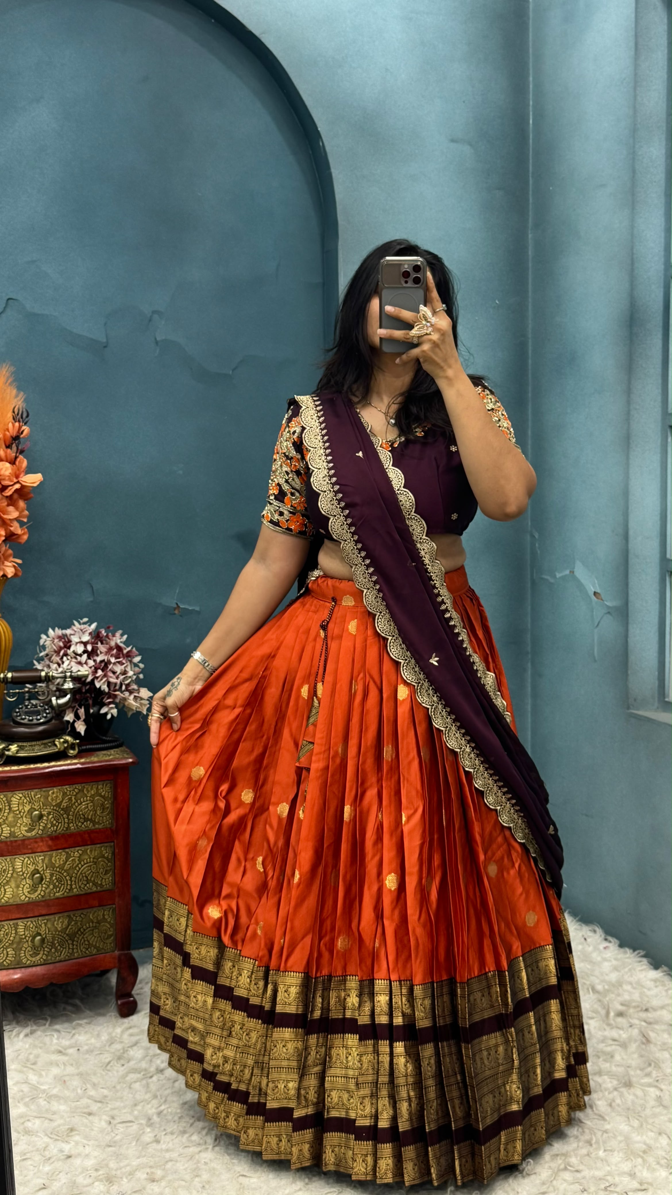 Kanjivaram silk lehenga