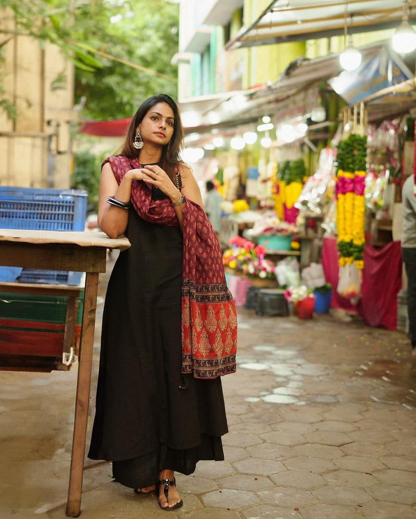 Handloom a line kurti