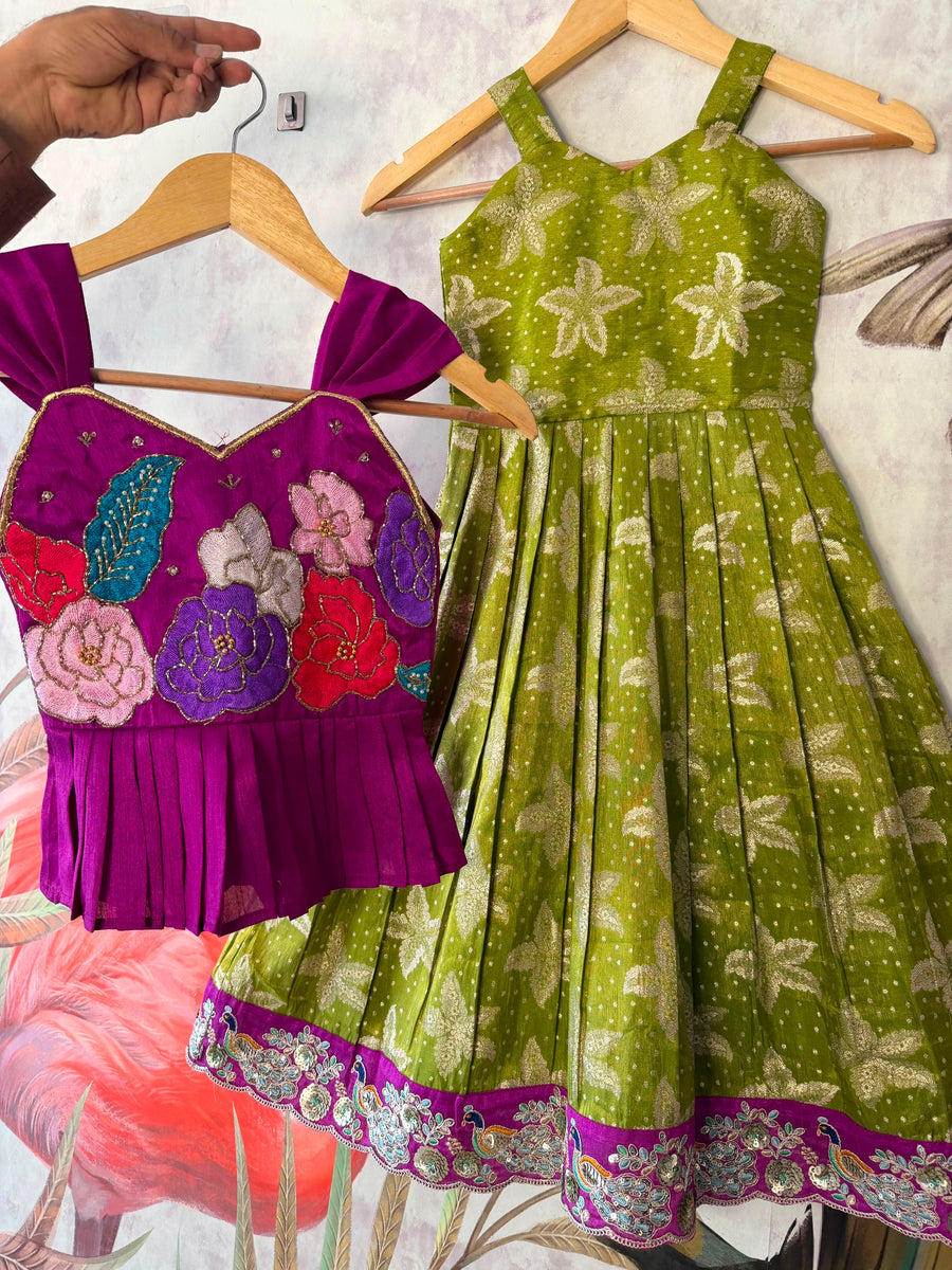 Pure viscose tissue frock