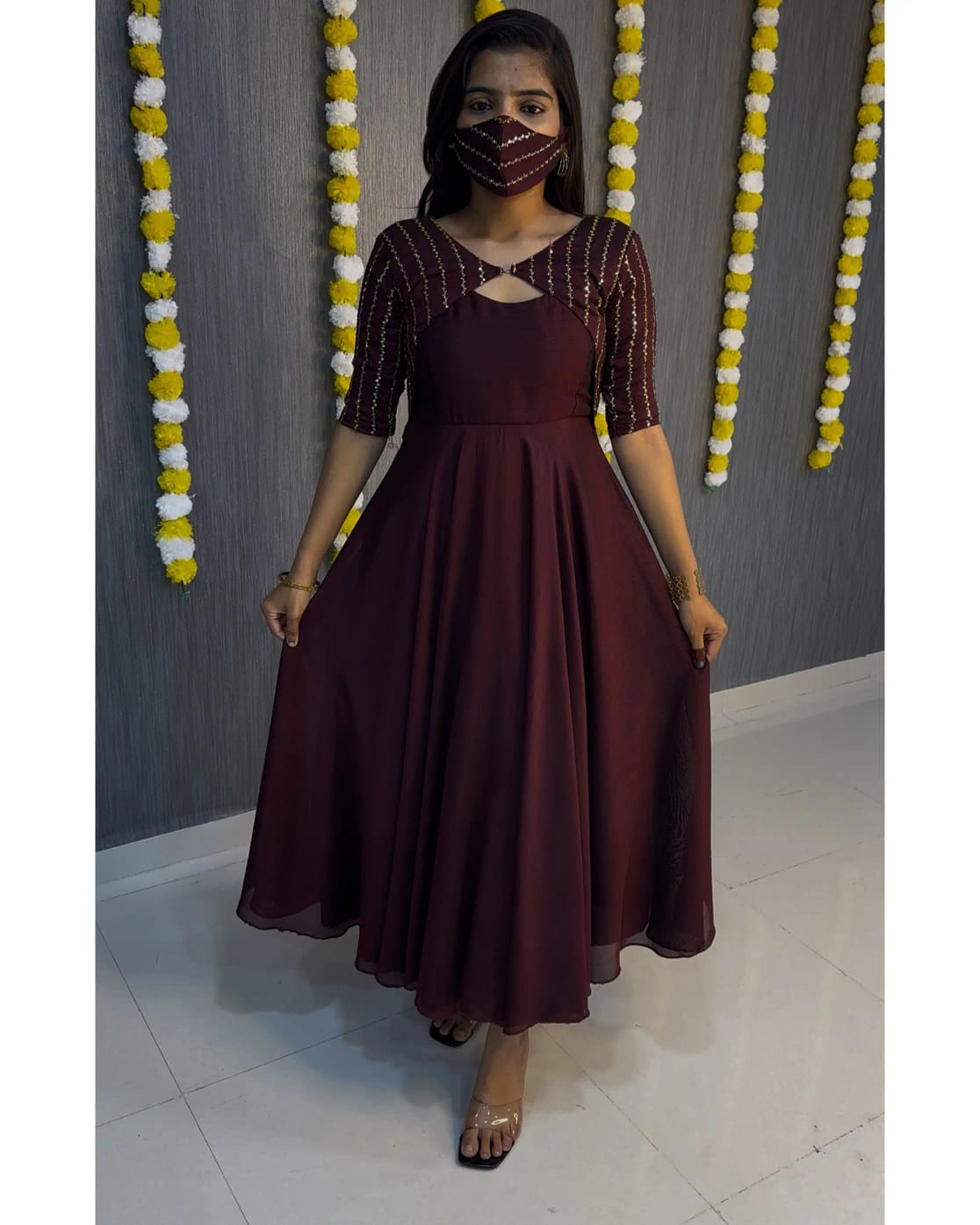 Vichithra silk frock