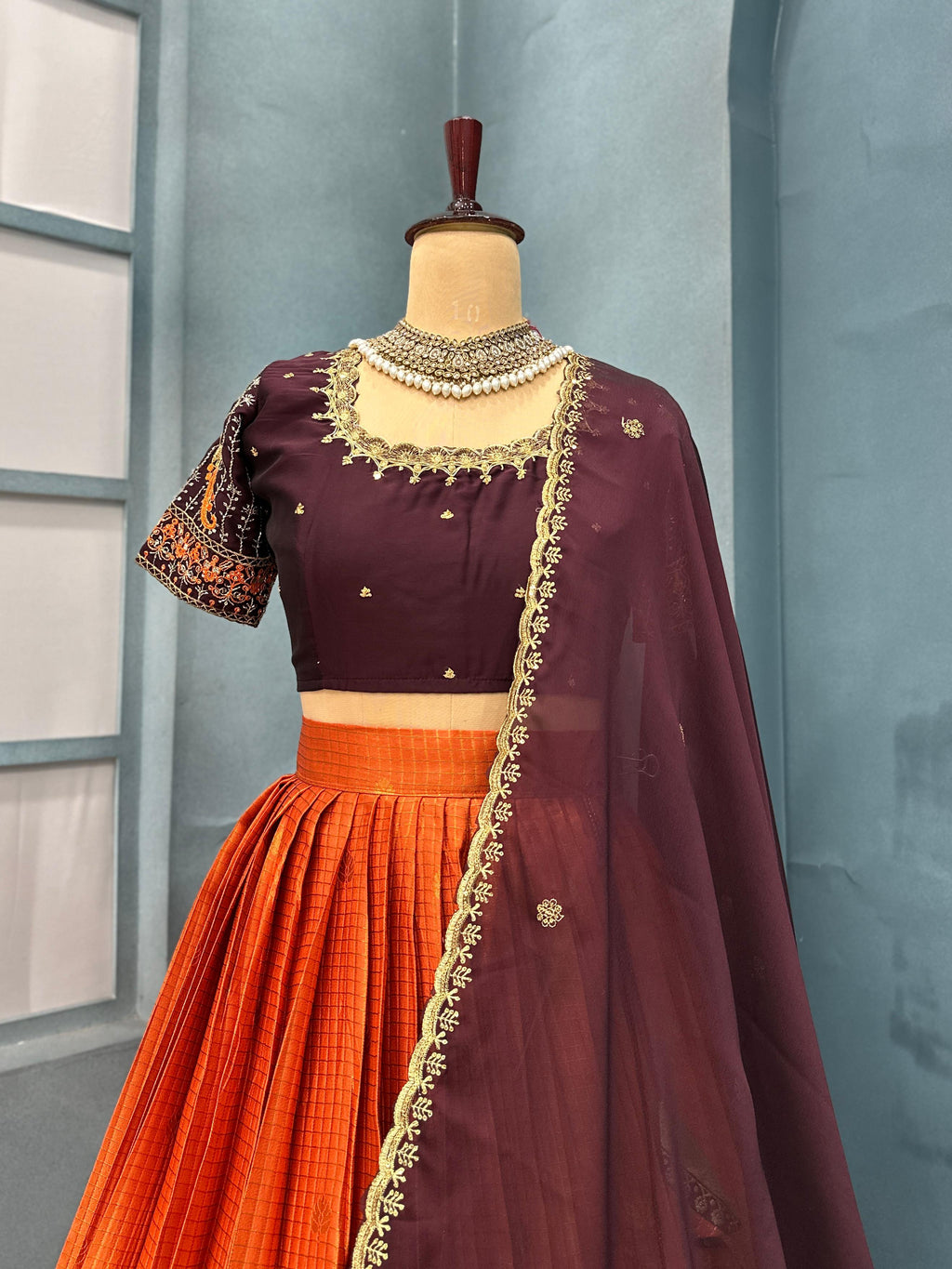 Kanjivaram silk lehenga