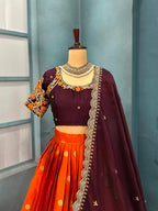 Kanjivaram silk lehenga