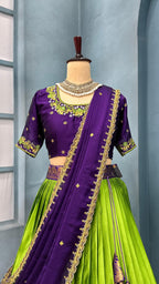 Kanjivaram silk lehenga