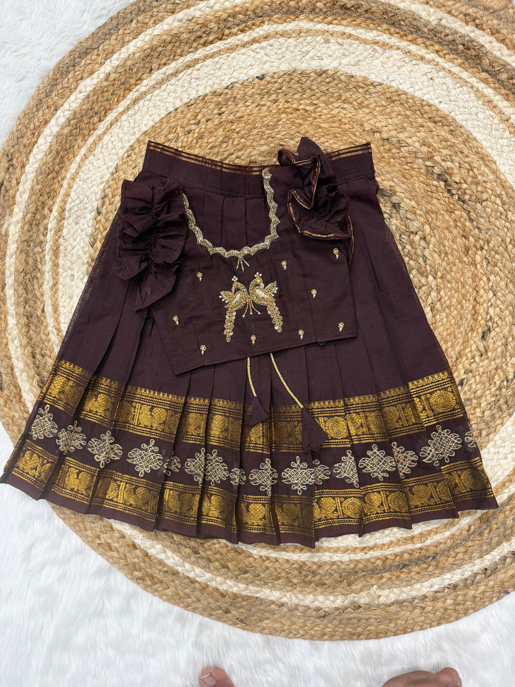 Chettinad cotton crop top