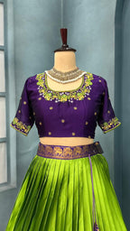 Kanjivaram silk lehenga