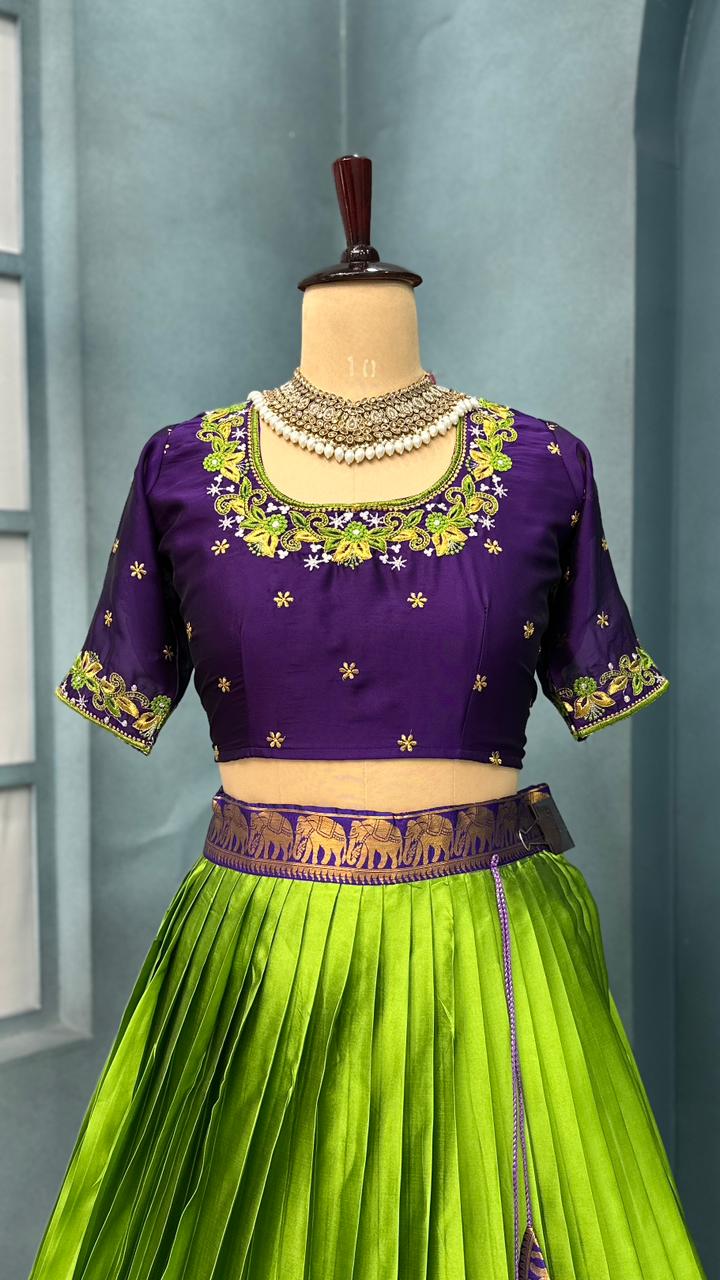 Kanjivaram silk lehenga